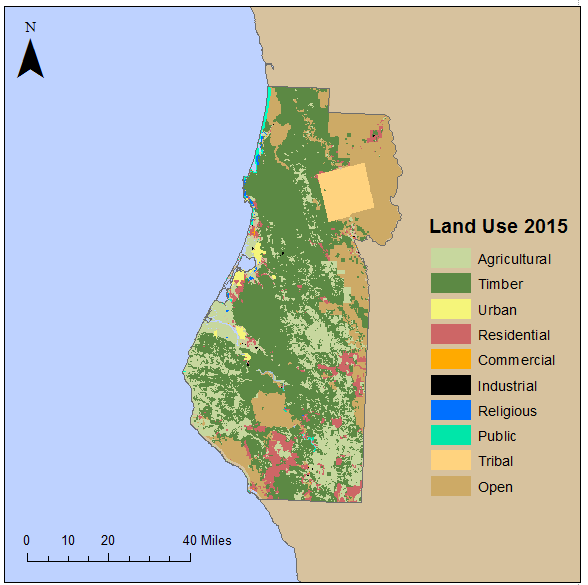 Land use map of Humboldt County